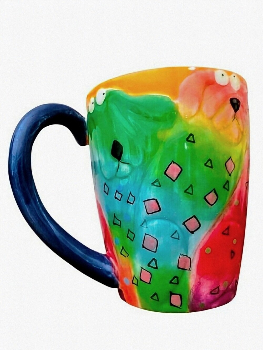 STUDIO DESIGNWORKS Handpainted Floppy Dog Coffee Mug.